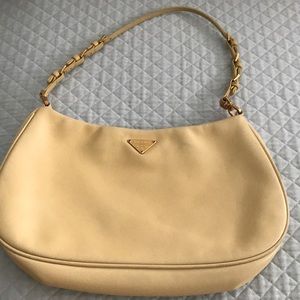 Yellow Prada handbag